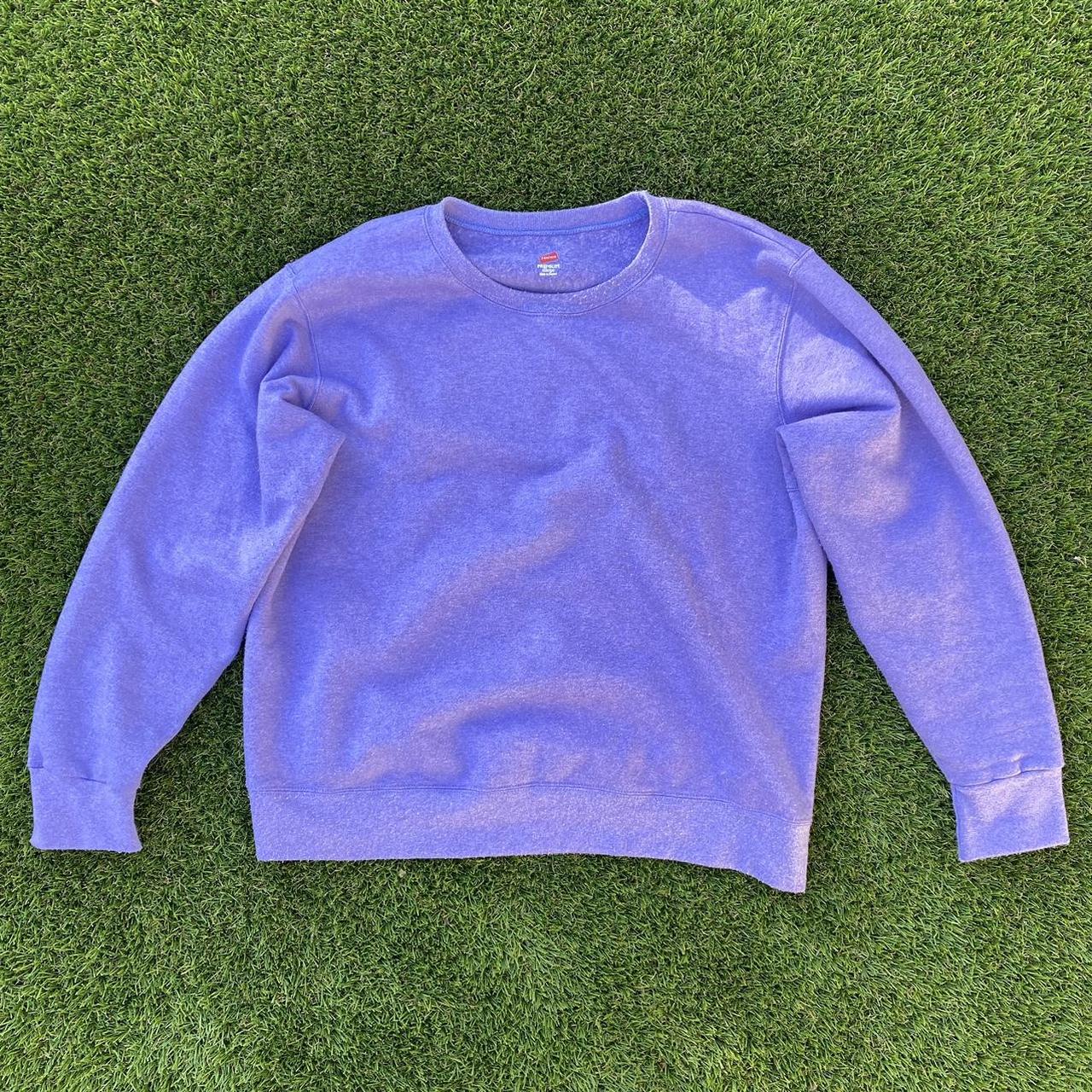 Hanes Premium Purple Sweater | Size Extra-Large Fits... - Depop