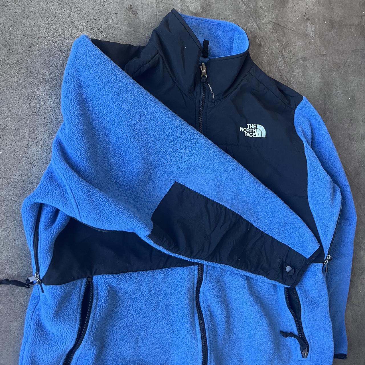 blue north face denali fleece jacket size... - Depop