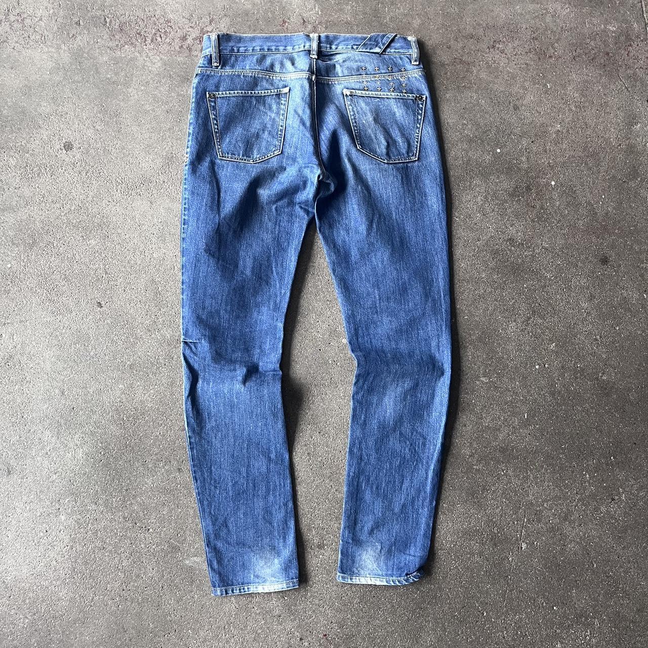 ksubi embroidered denim jeans button fly size... - Depop