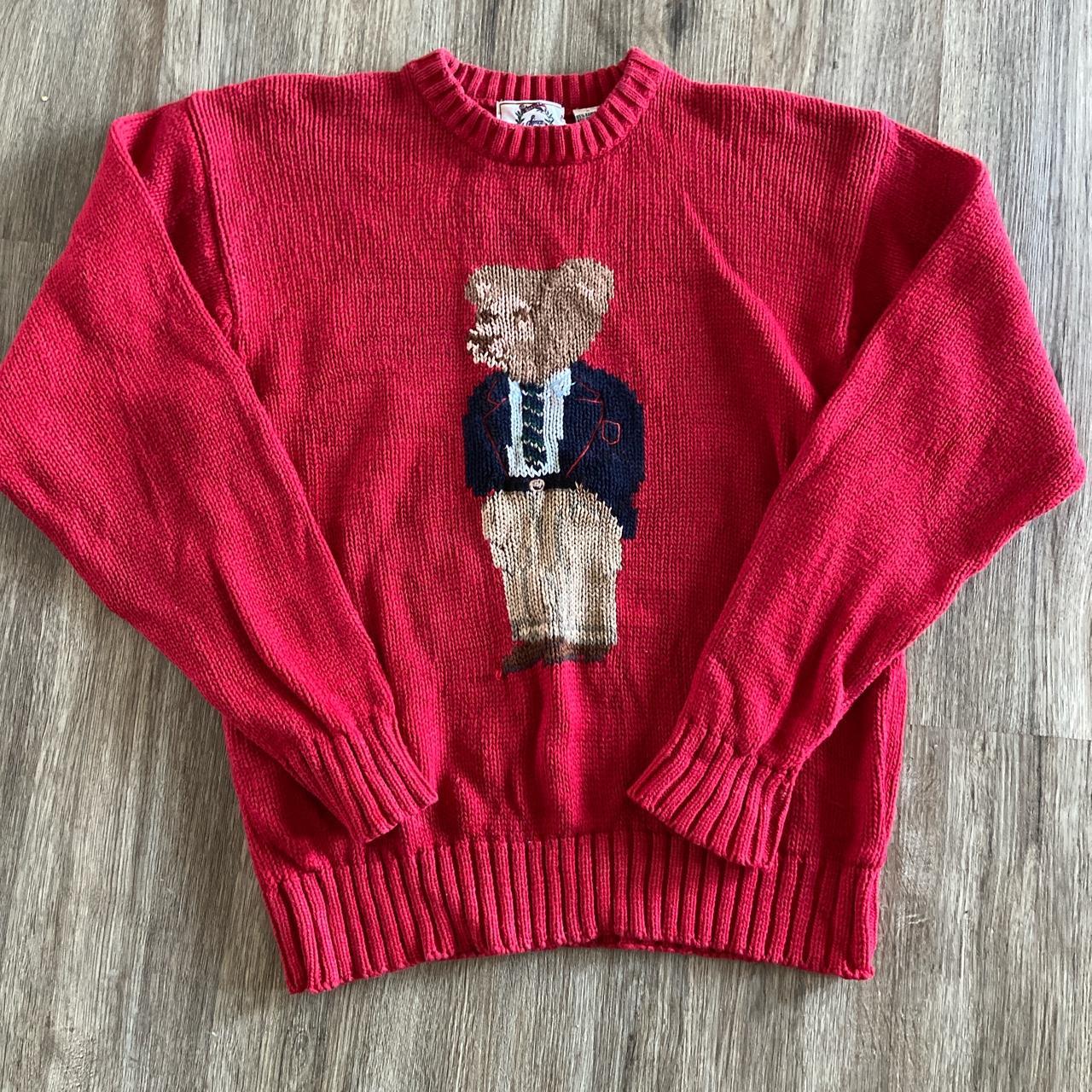 Polo bear sweater vintage hotsell