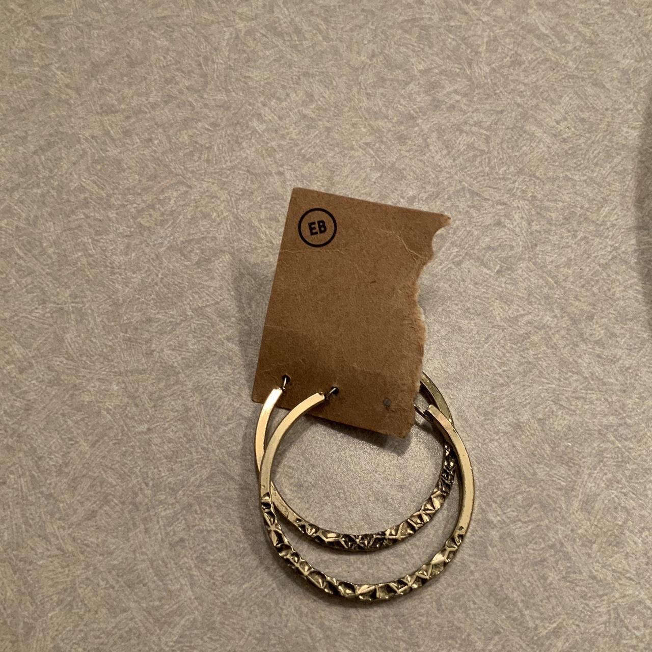 Earthbound gold hoops Unworn chunkyhoop... Depop