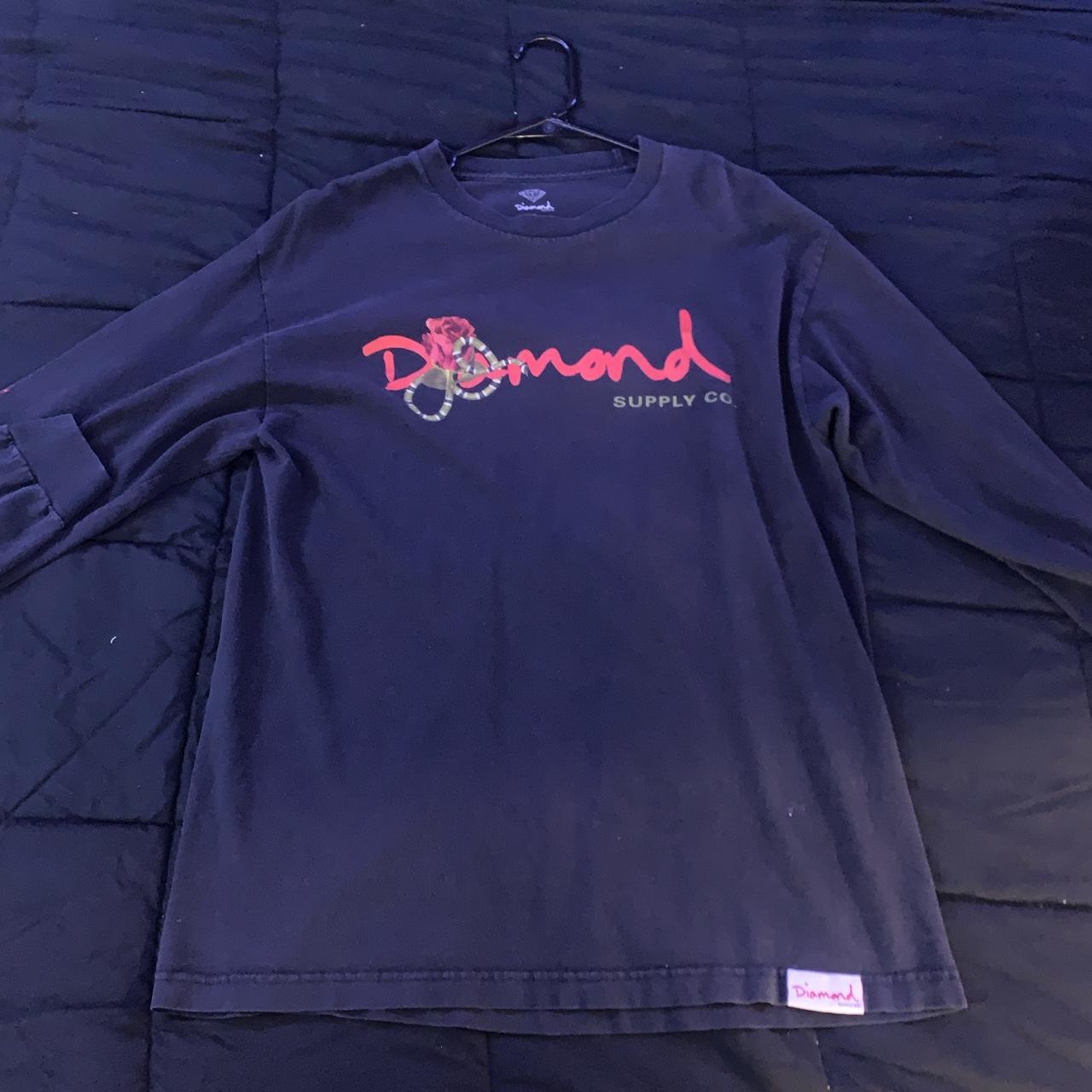 Diamond supply co og hot sale sign rose pullover hoodie