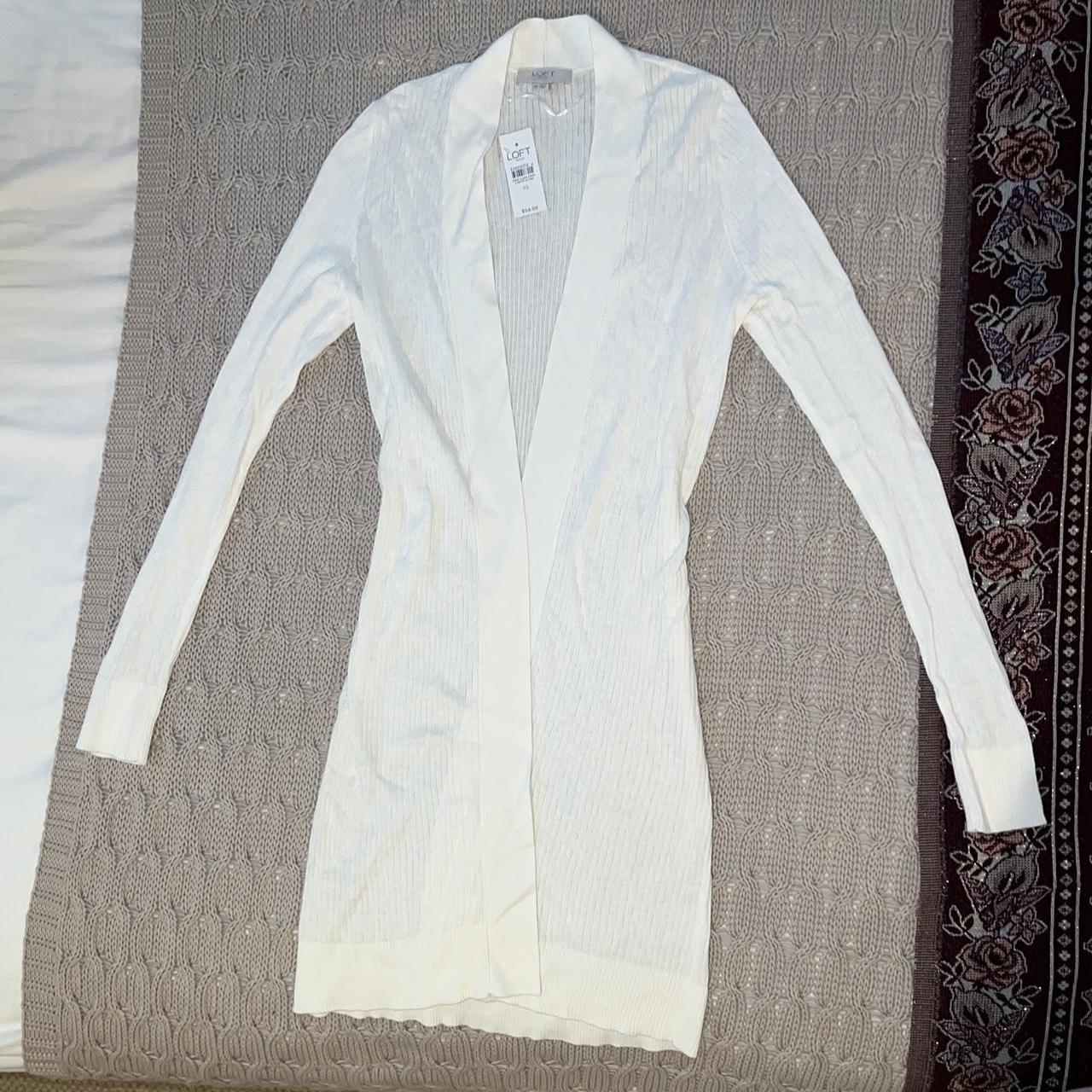 Loft white clearance cardigan sweater