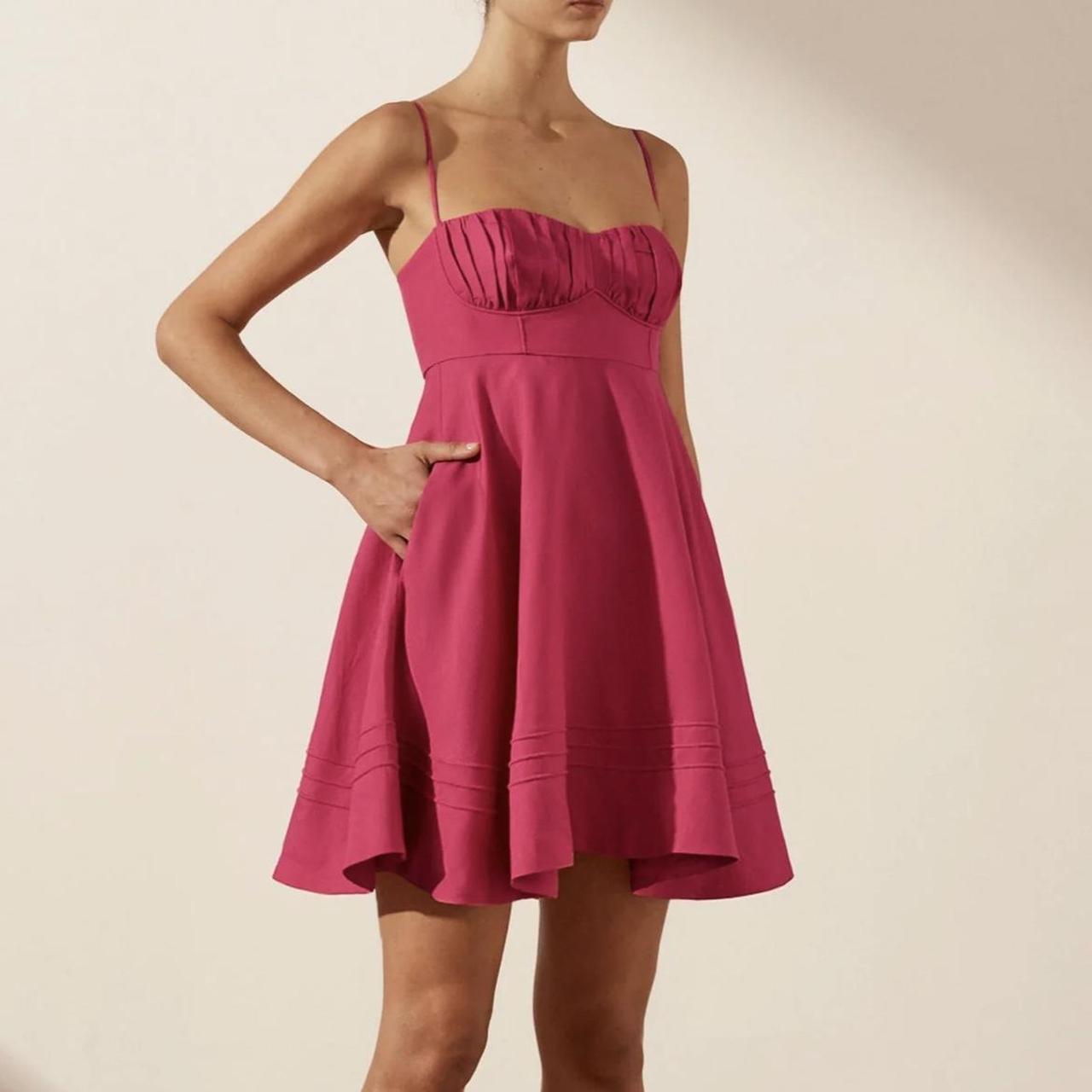 Shona Joy - Hot pink mini dress Size 6 - Never... - Depop