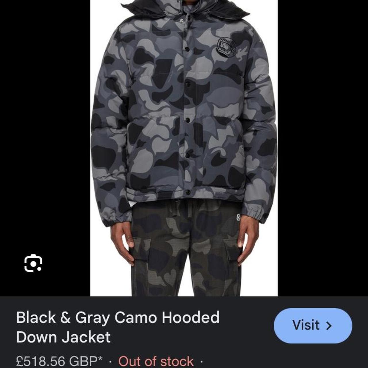 Black and grey camo hooded billionaire boys club...