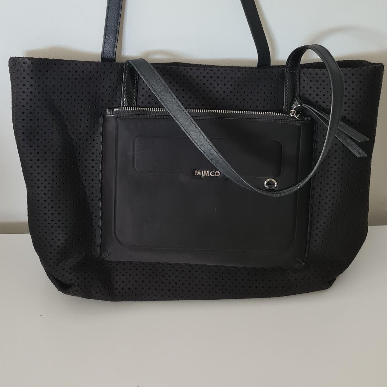 Black Mimco tote bag, small tear on the back of bag... Depop