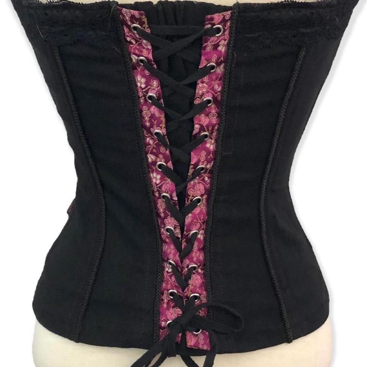 Tripp NYC✖️Floral Pink Adjustable Vintage Lace-Up factory Corset