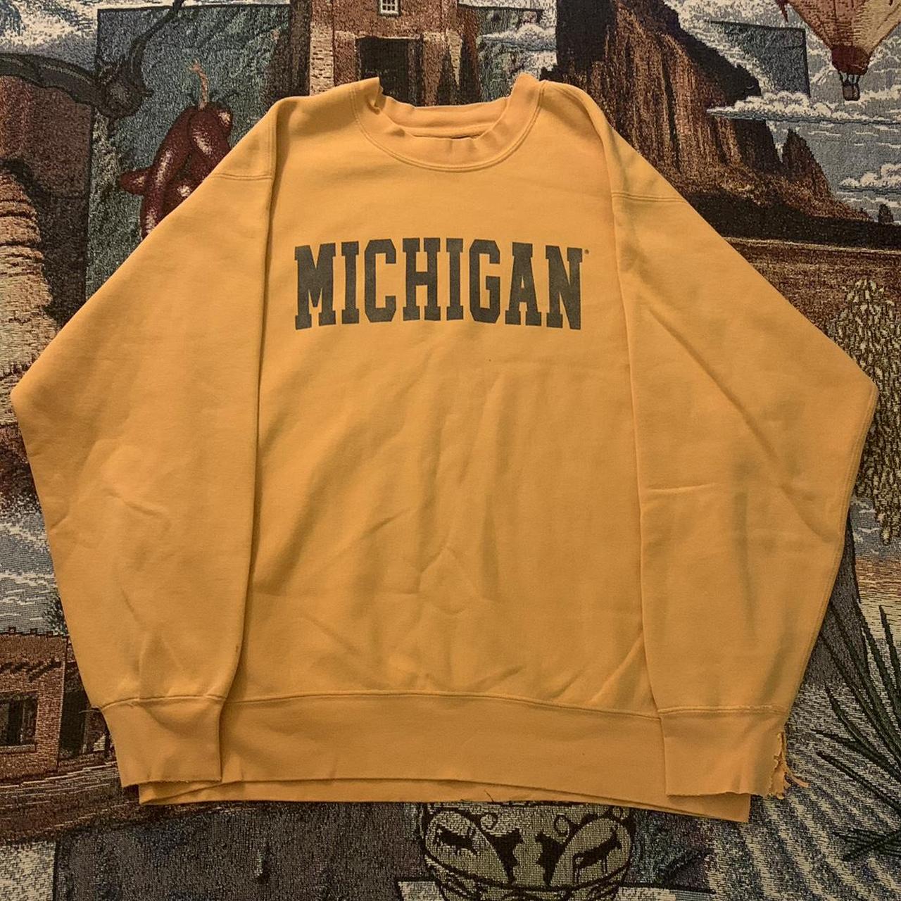 Yellow on sale michigan crewneck