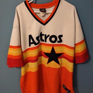 Vintage 80s Houston Astros Majestic Red Jersey Mens - Depop