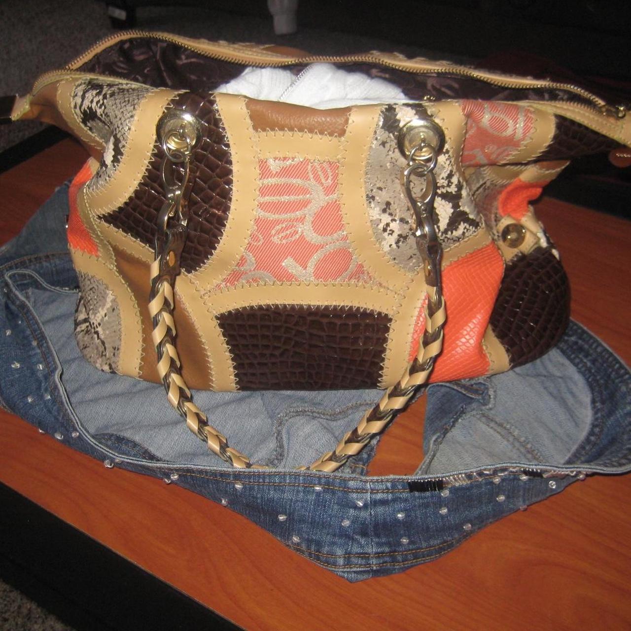 Bebe Women's Bag - Multi/Brown – BEBE PATCHWORK S… - image 2