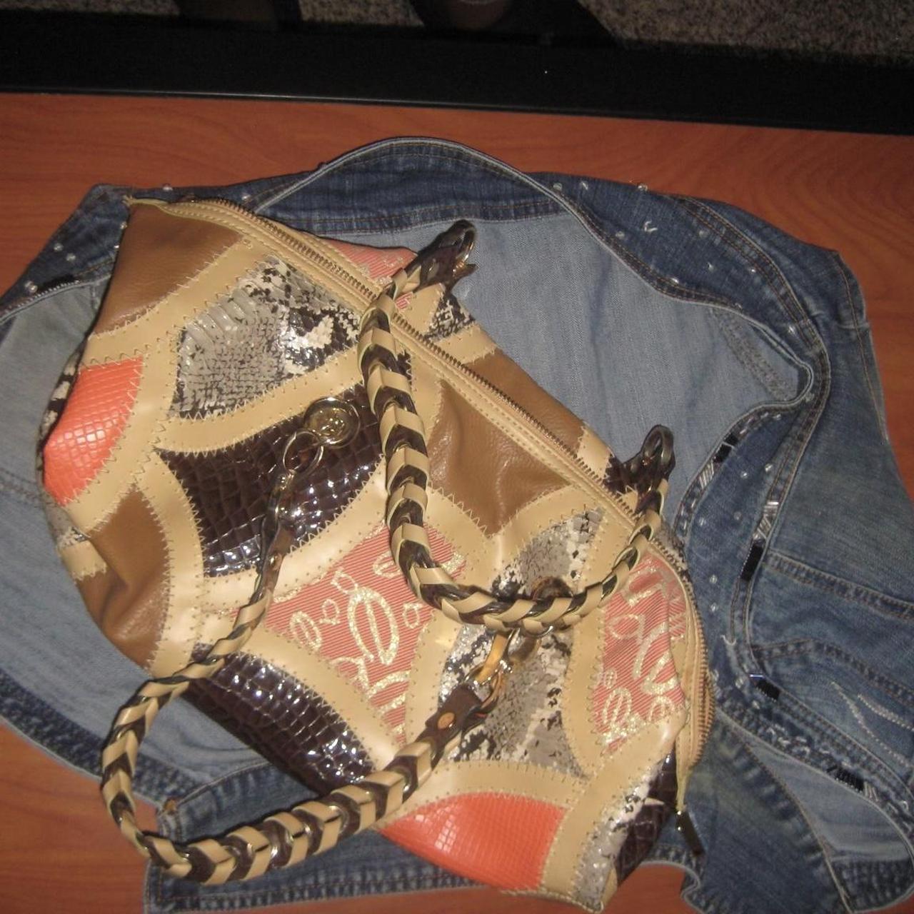 Bebe Women's Bag - Multi/Brown – BEBE PATCHWORK S… - image 4