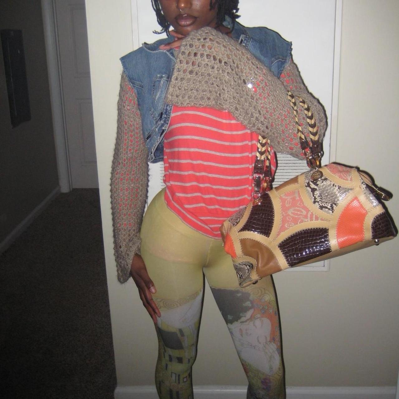 Bebe Women's Bag - Multi/Brown – BEBE PATCHWORK S… - image 5