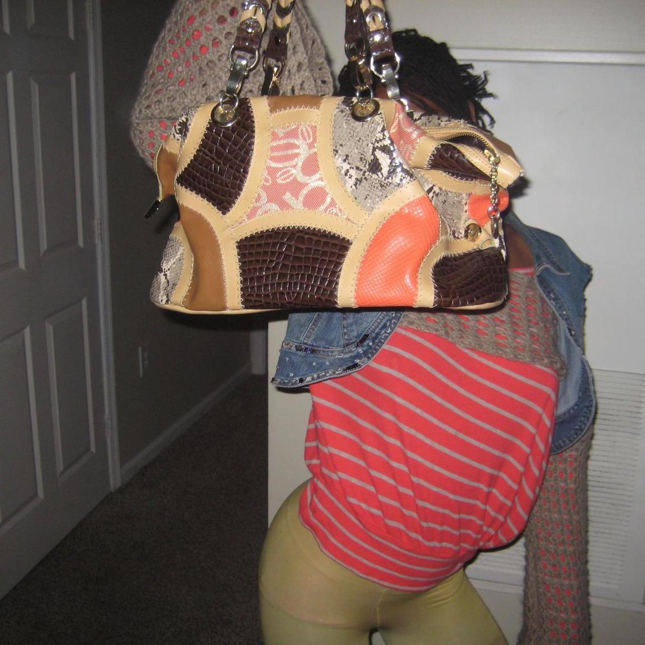 Bebe Women's Bag - Multi/Brown – BEBE PATCHWORK S… - image 1