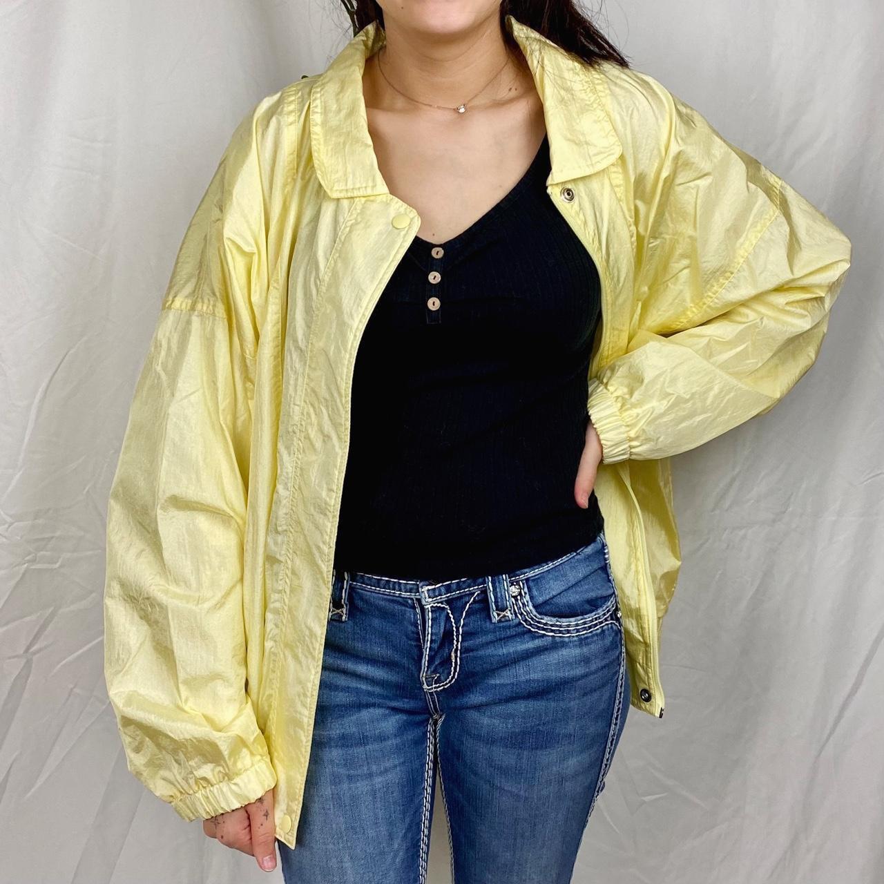 Yellow hot sale windbreaker women