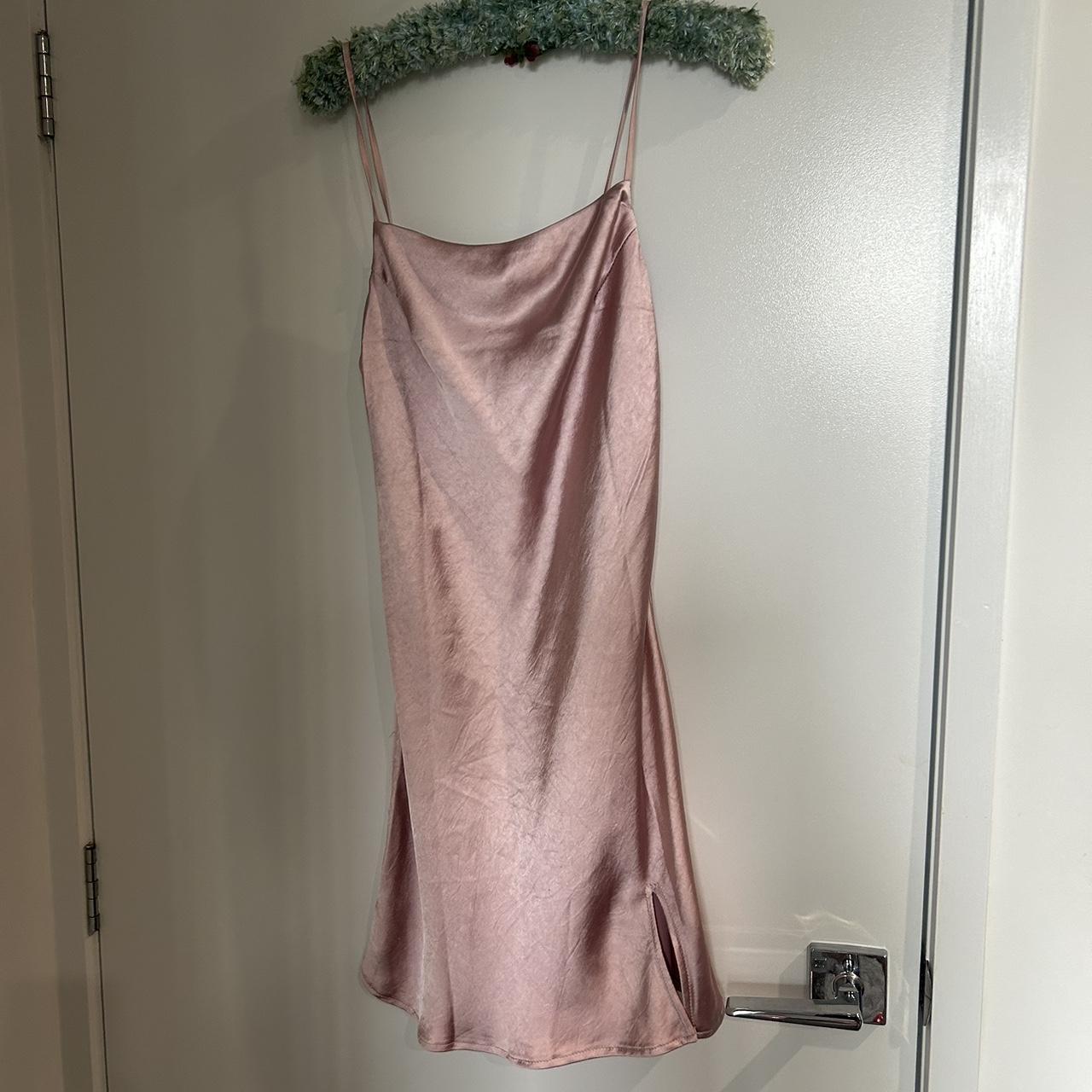 Beginning Boutique Pink Stain Mini Dress Size... - Depop