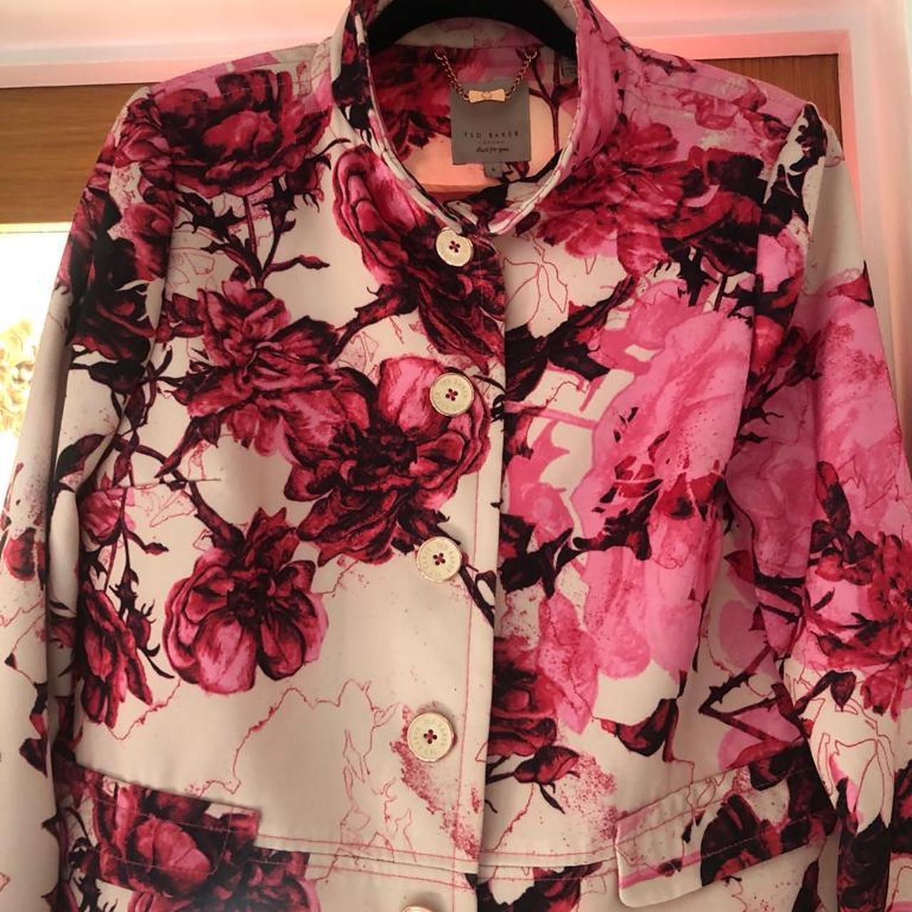 TED BAKER FLORAL JACKET SIZE 4 Worn once Perfect... Depop