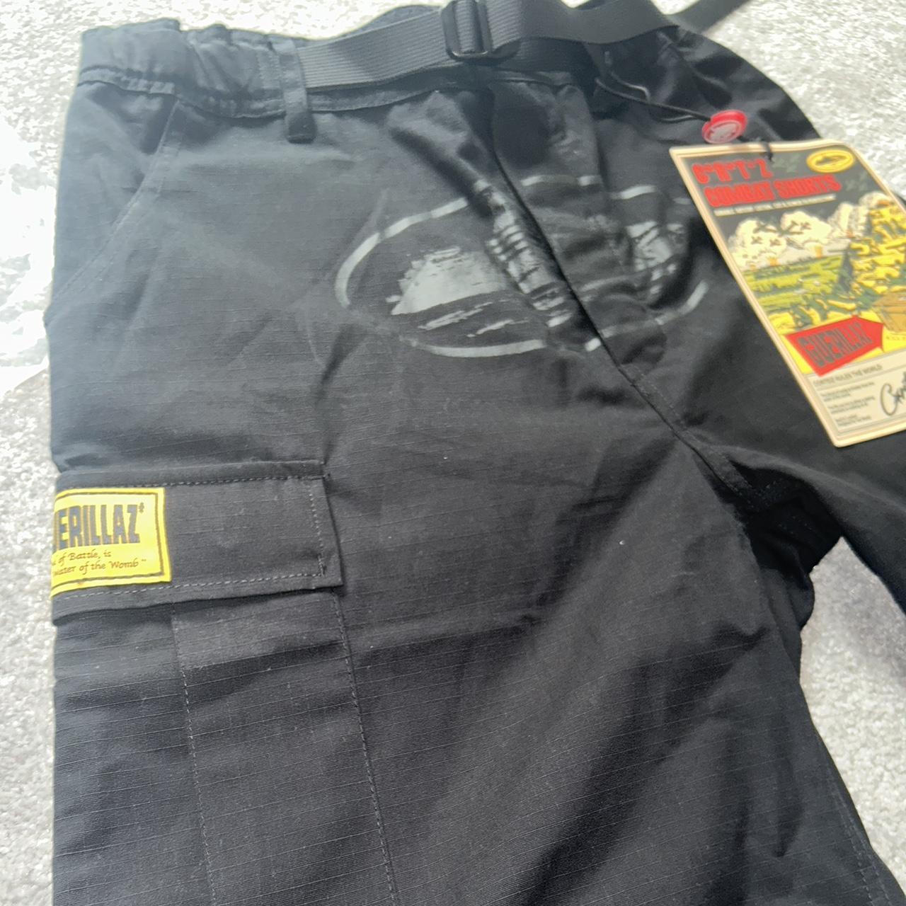 Triple black Corteiz cargo shorts Medium Special... - Depop