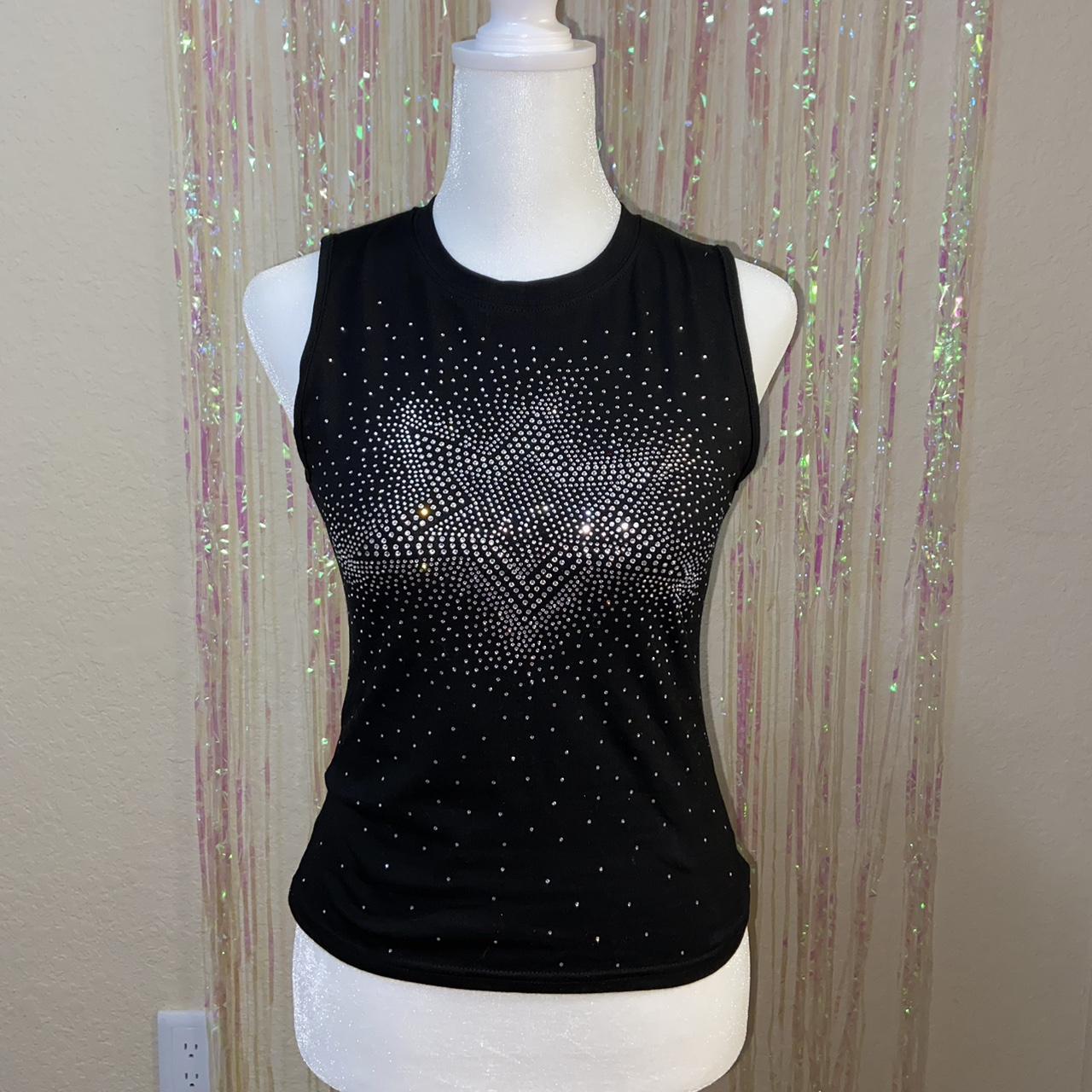 Cider Women's Black and Silver Tshirt Depop