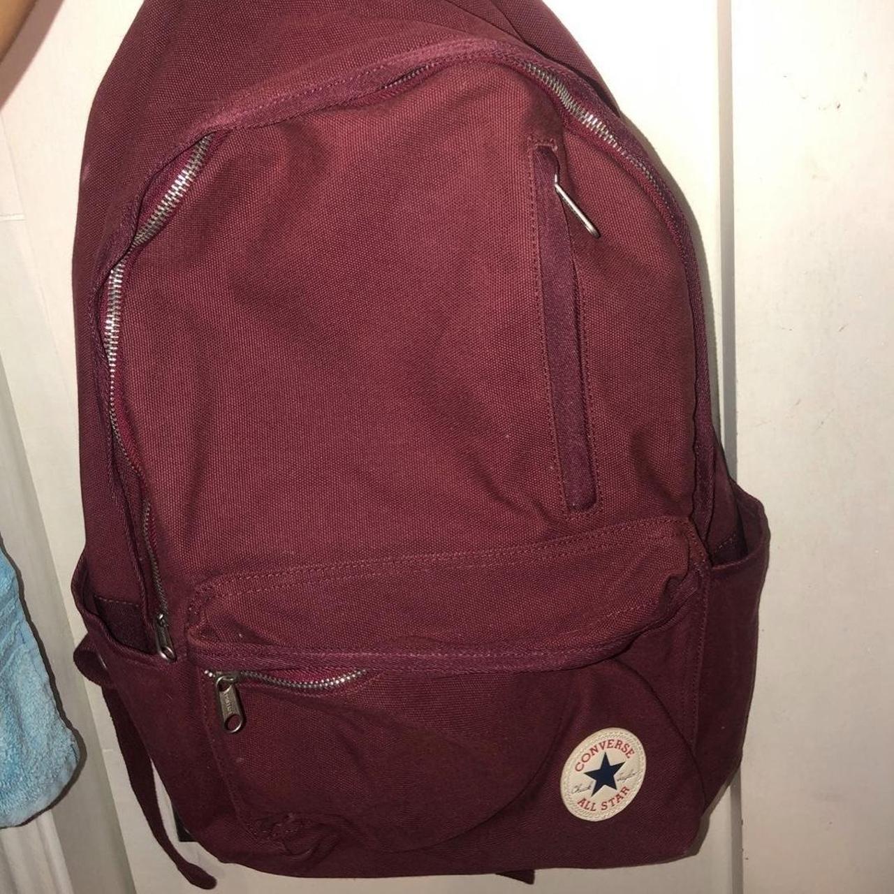 Converse Women's Burgundy and Red Bag | Depop