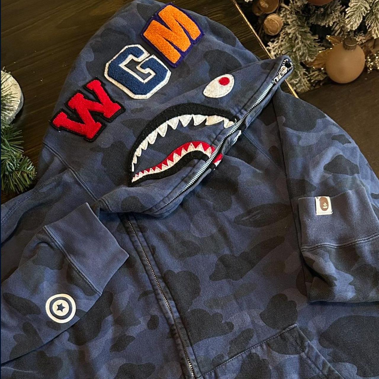 OG Bape Hoodie 100 Authentic A Bit Faded Open. Depop