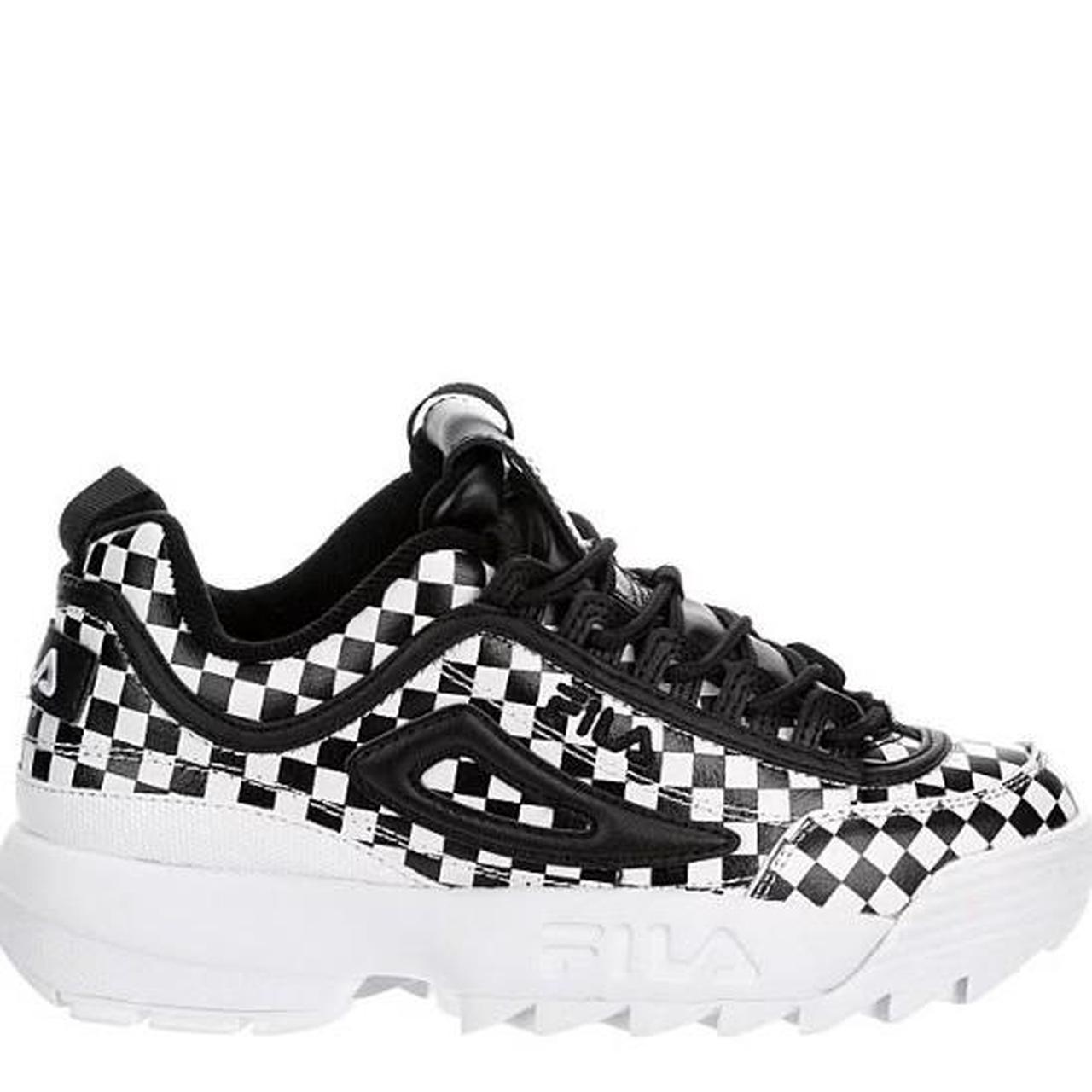 Checkered on sale fila shoes