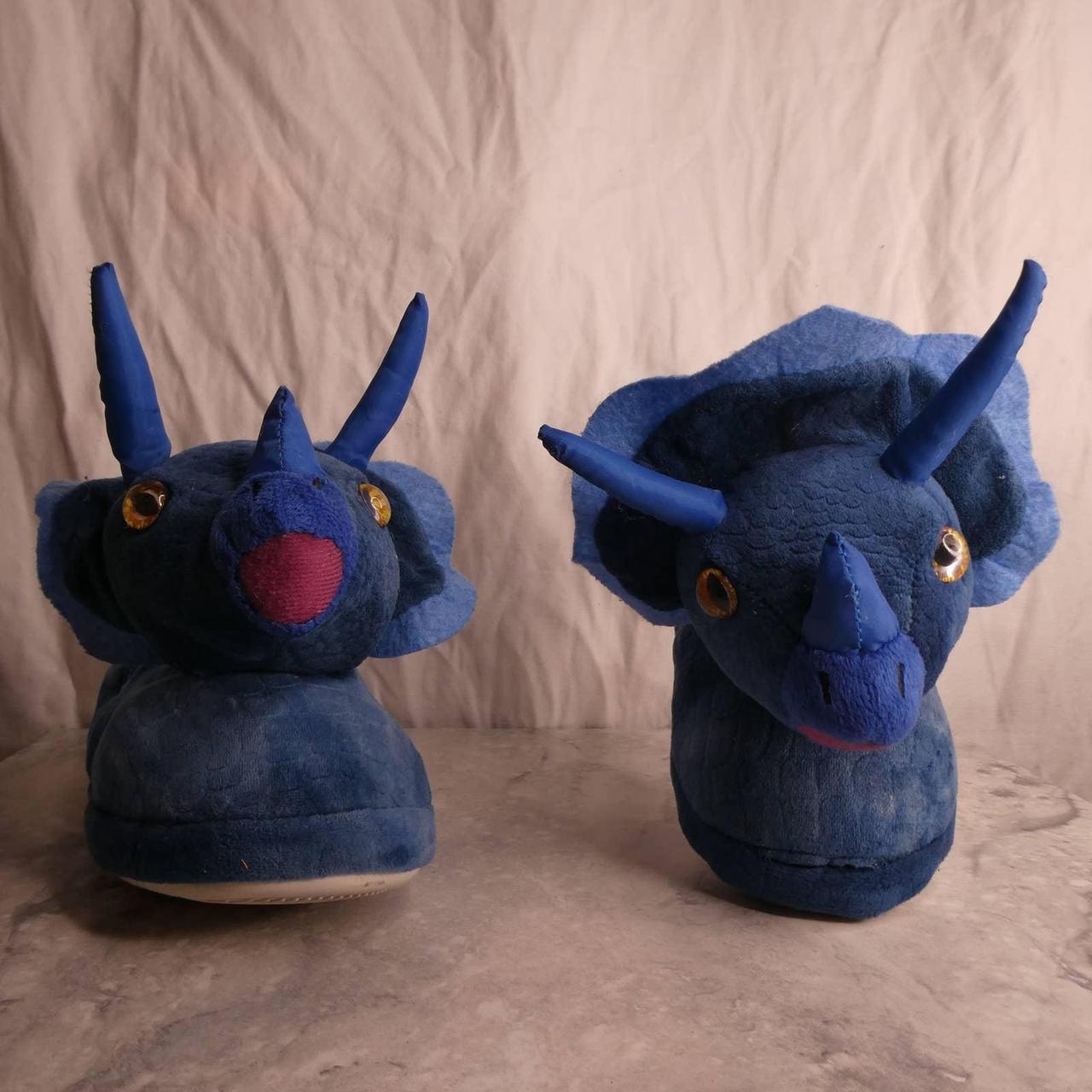 Blue discount dinosaur slippers