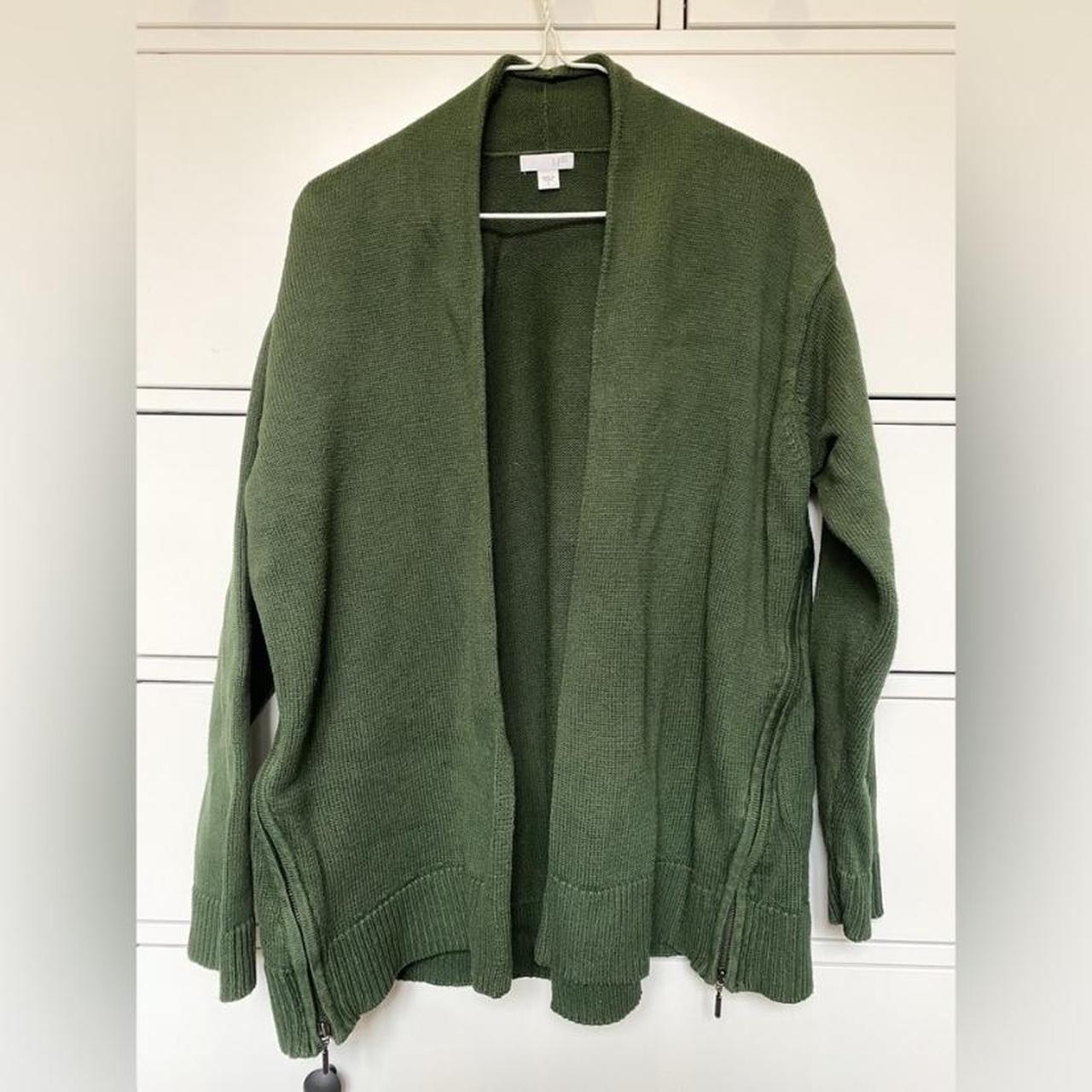 Dark Forest Green J Jill Cardigan Sweater Has Depop