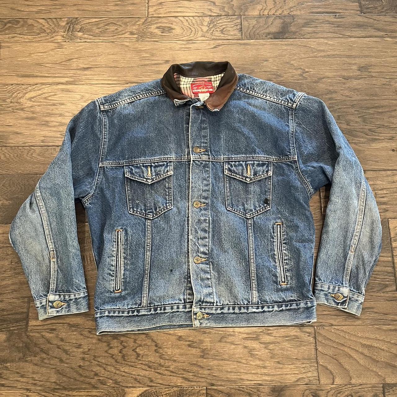 Marlboro Men's Navy and Blue Jacket | Depop