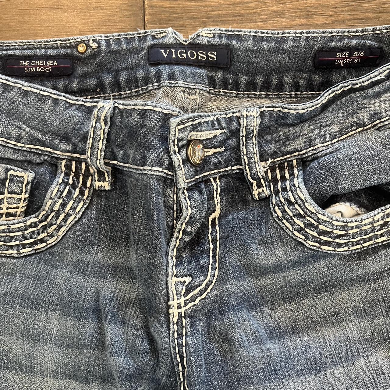 Vigoss Women's Navy Jeans Depop