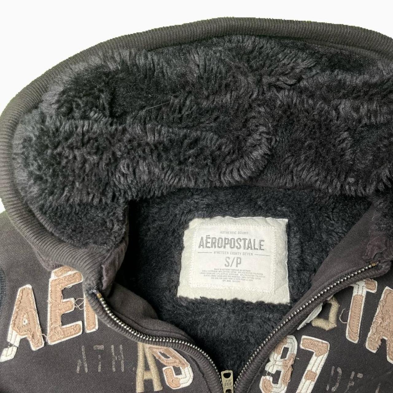 Aeropostale “fur” lined jacket Lettering is worn as... Depop