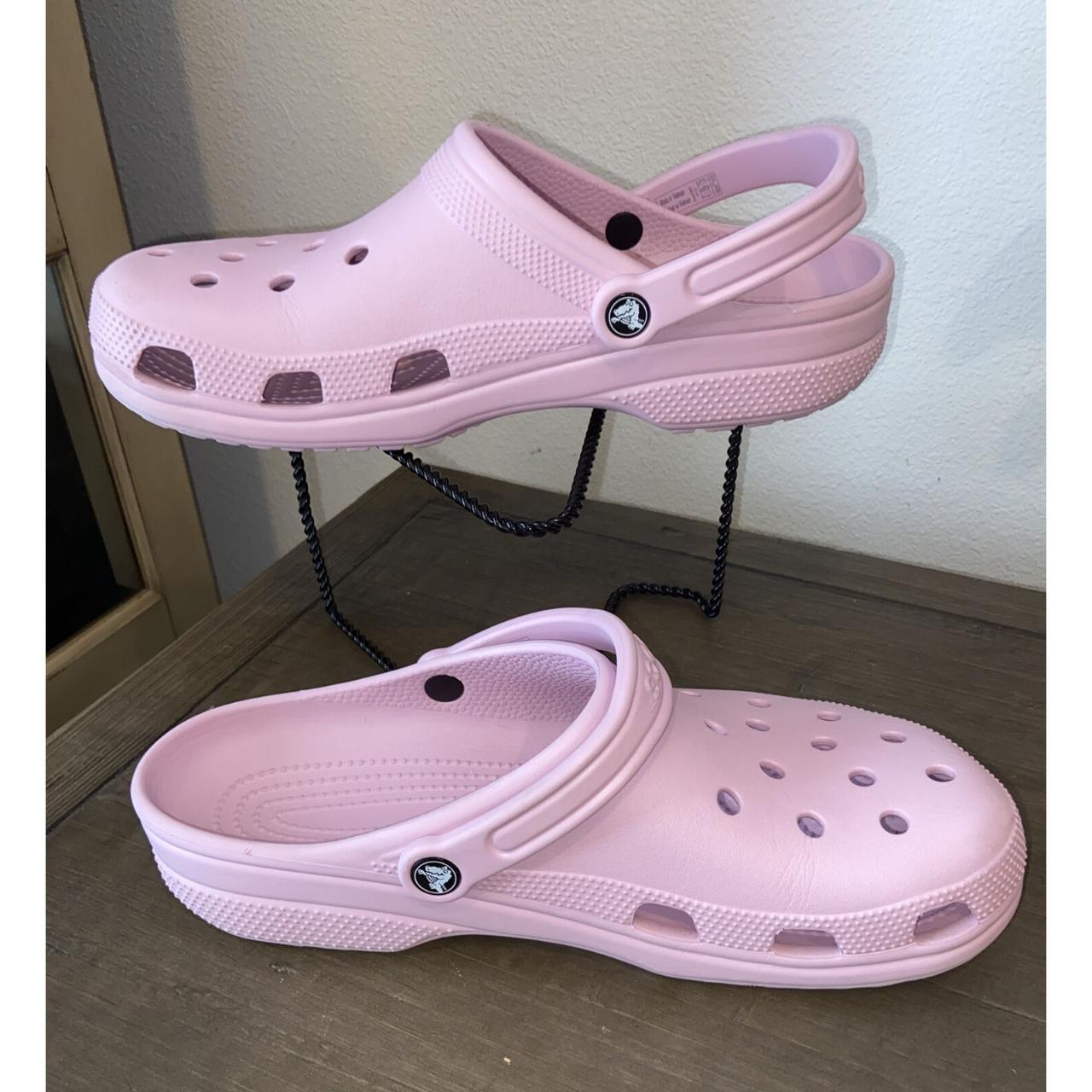 These Crocs Classic Clog Sandals in Ballerina Pink... - Depop