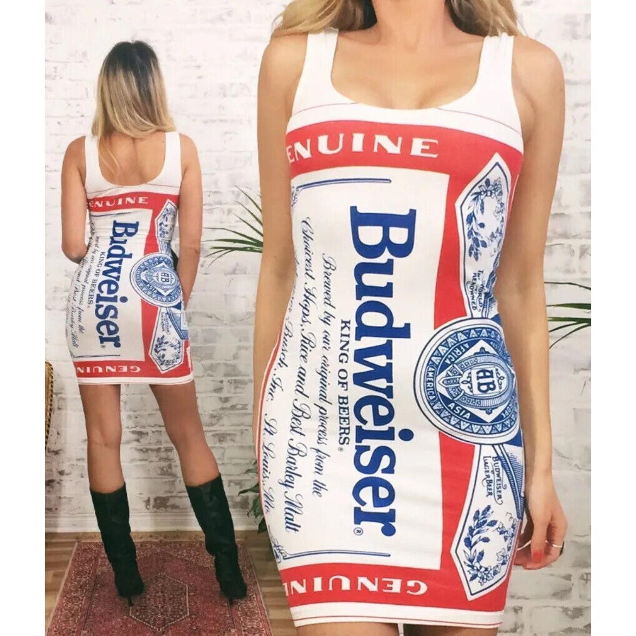 S Budweiser Official Mini Dress S Bodycon Depop