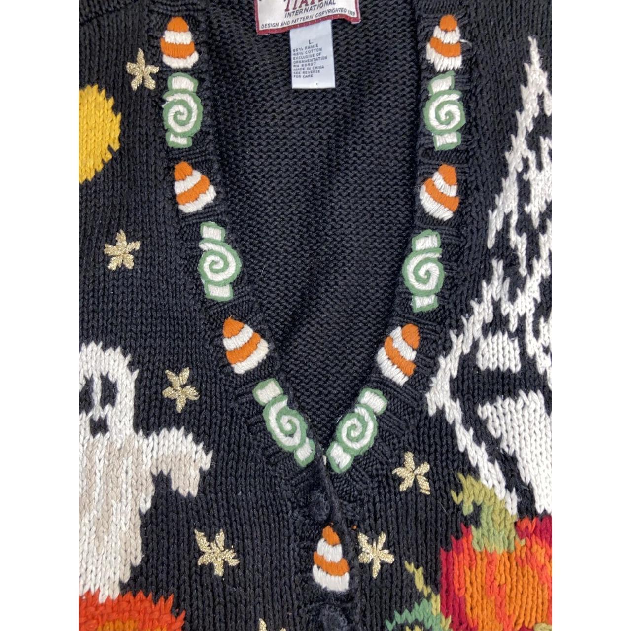 Vintage 90s Tiara International Ugly Halloween knit... Depop