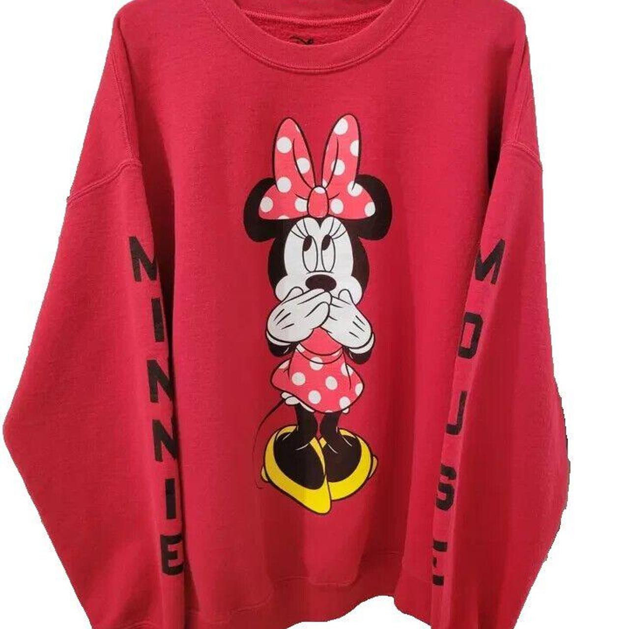 Womens Red Minnie Mouse Sweatshirt Disney Sweatshirt Minnie Mouse