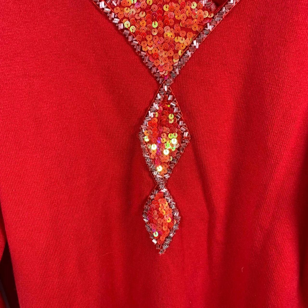 Bob Mackie Women's Sweater - Red - L – VTG Bob Ma… - image 5