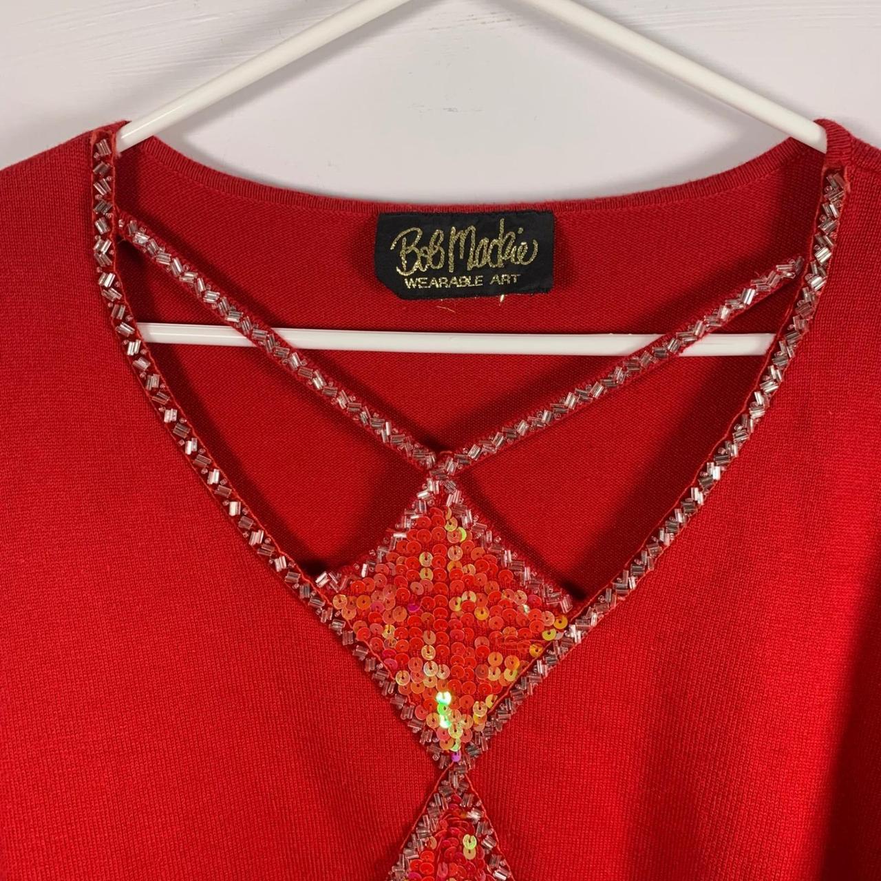 Bob Mackie Women's Sweater - Red - L – VTG Bob Ma… - image 3