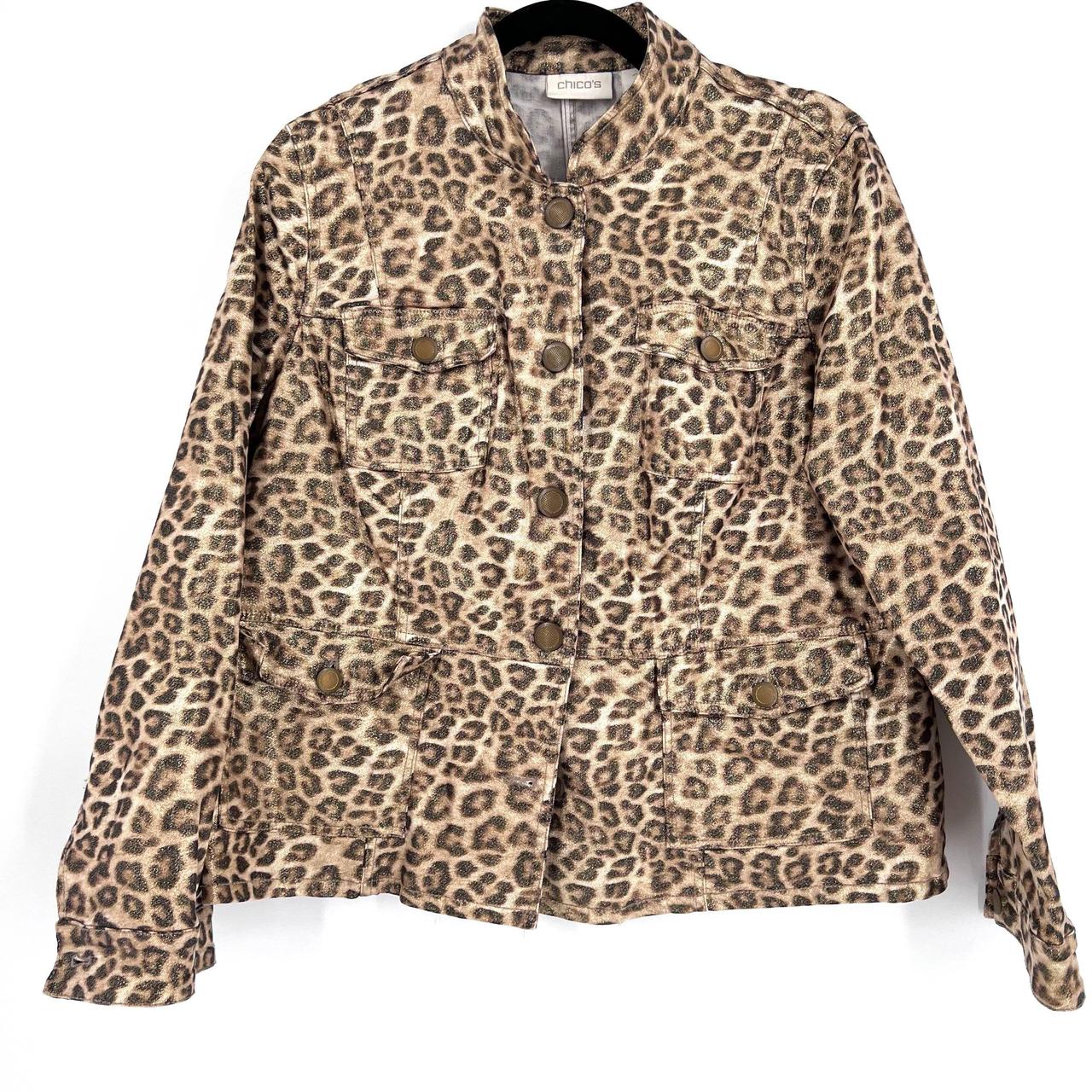 Chicos shimmering leopard cheetah animal print - Depop