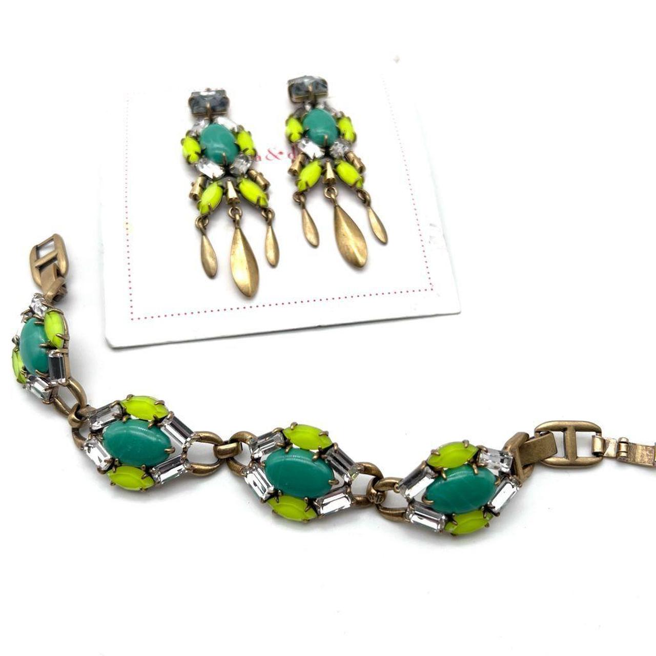 Stella and dot green clearance drop earrings