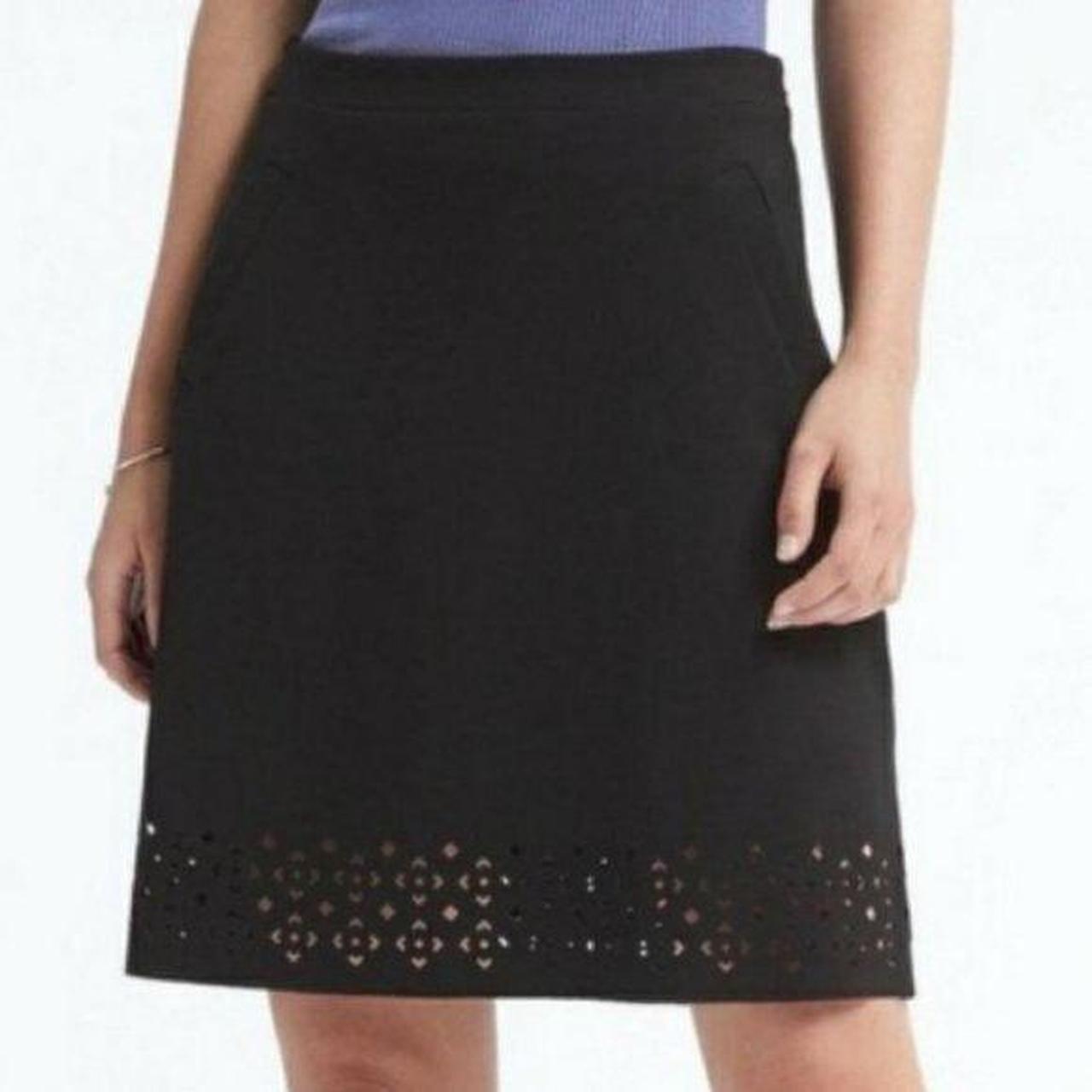 White laser hotsell cut pencil skirt