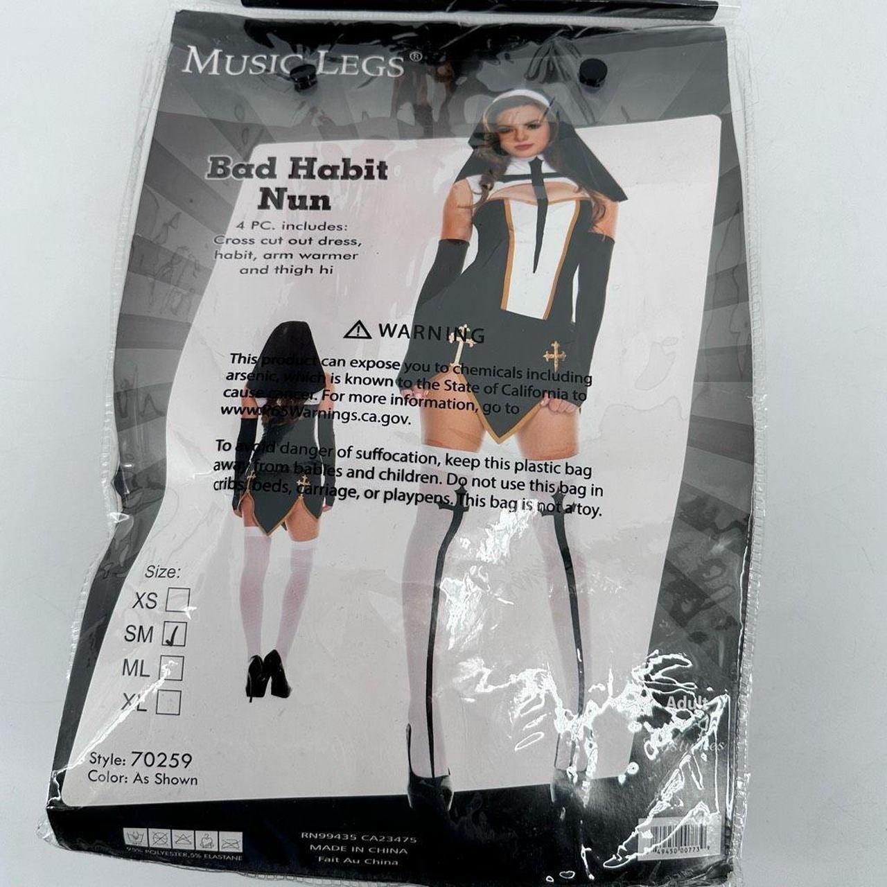 Music Legs Yandy Bad habit nun costume small medium... - Depop