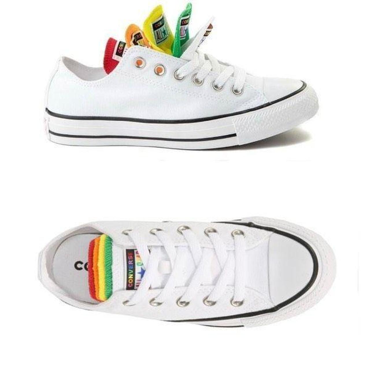 Converse ox deals multi tongue trainers