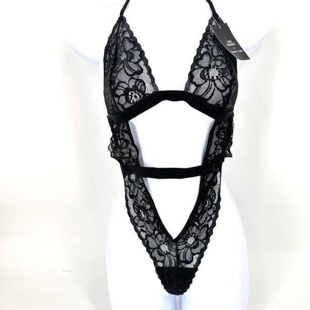 NWT Yandy x Lana Rhoades Sexy Black Lace Strappy Tie... - Depop