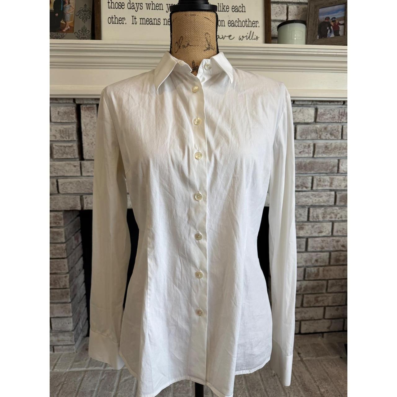 Walter van beirendonck women's designer preloved white minimalist chic preppy shirt