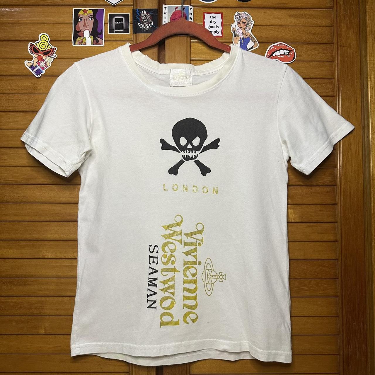vivienne westwood SEAMAN Tシャツ Vivienne Westwood Seaman Skull Size XS Pit to pit | Depop