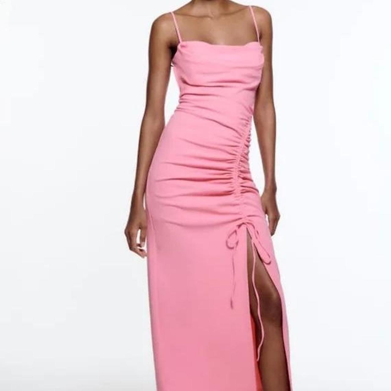 Zara Women's Pink Dress Depop