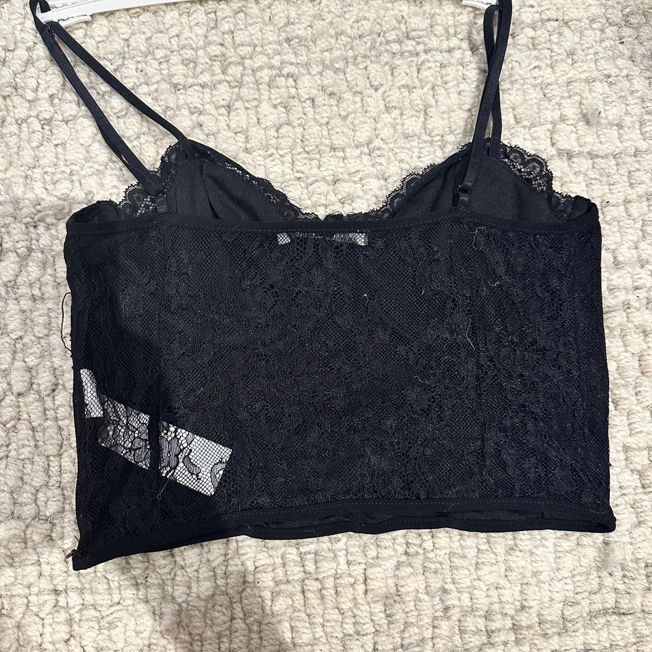 Zara lace black corset top Worn once... - Depop