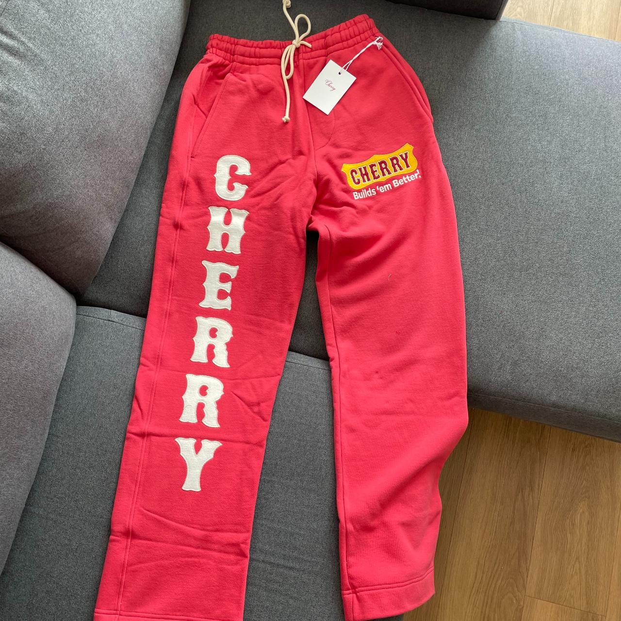 Cherry LA Men's Black and Red Joggerstracksuits Depop