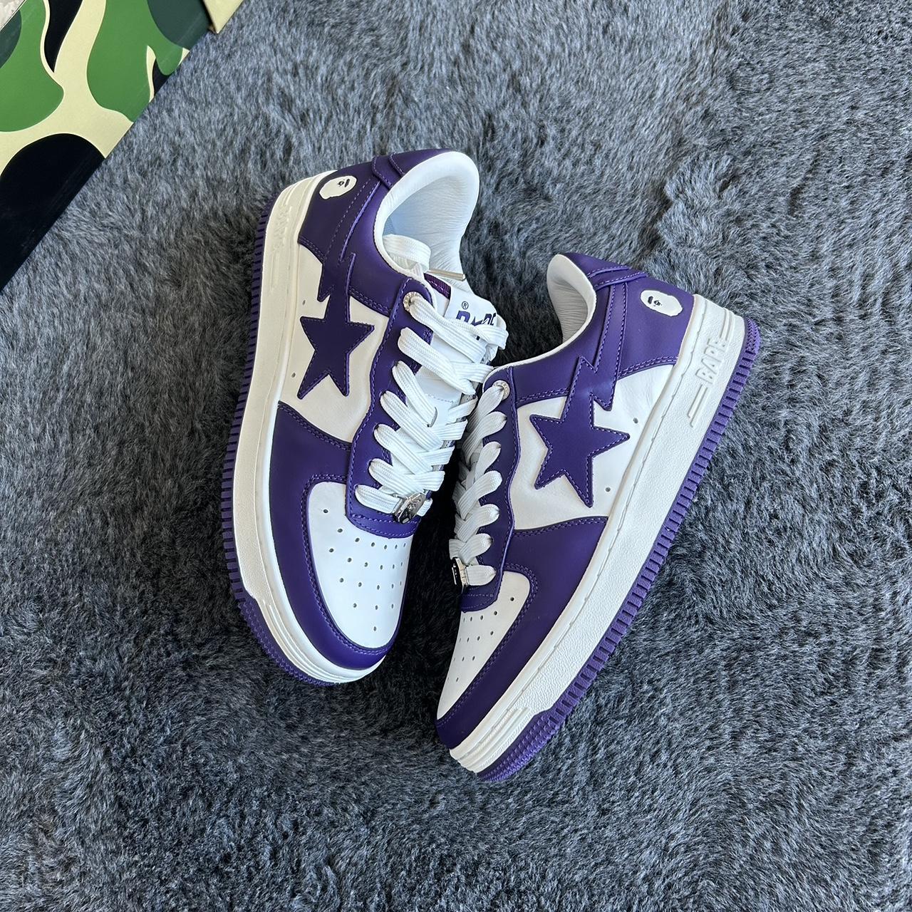 A bathing ape bape sta purple bapesta Leather | Depop