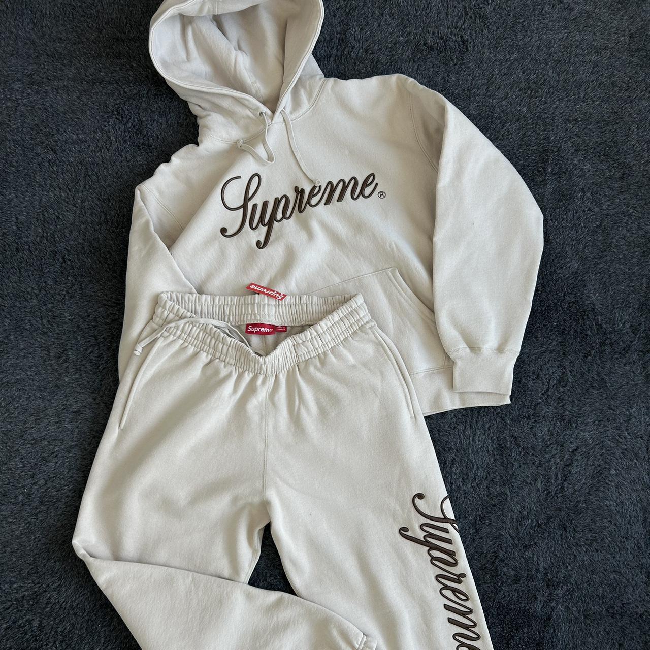 Supreme cream and brown scrip tracksuit Brand new S