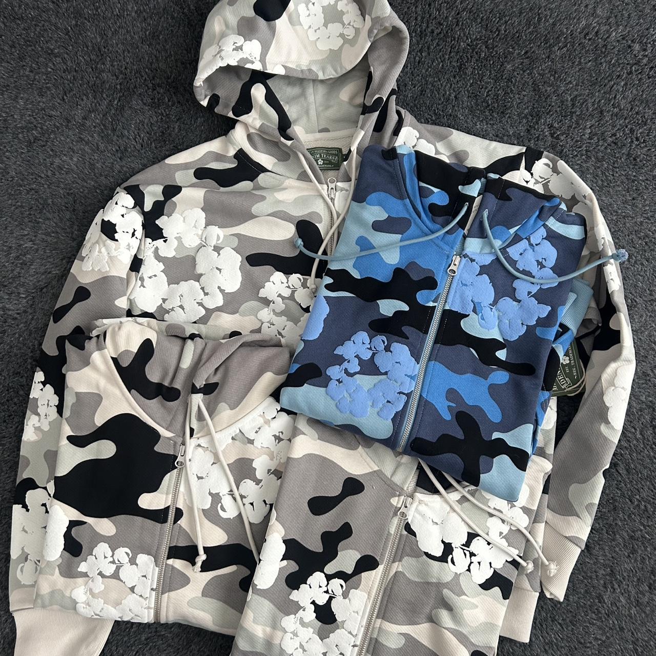 Denim Tears★花柄 ジップアップフーディー Blue Camo 送関込 30803462_59734830_600.jpg